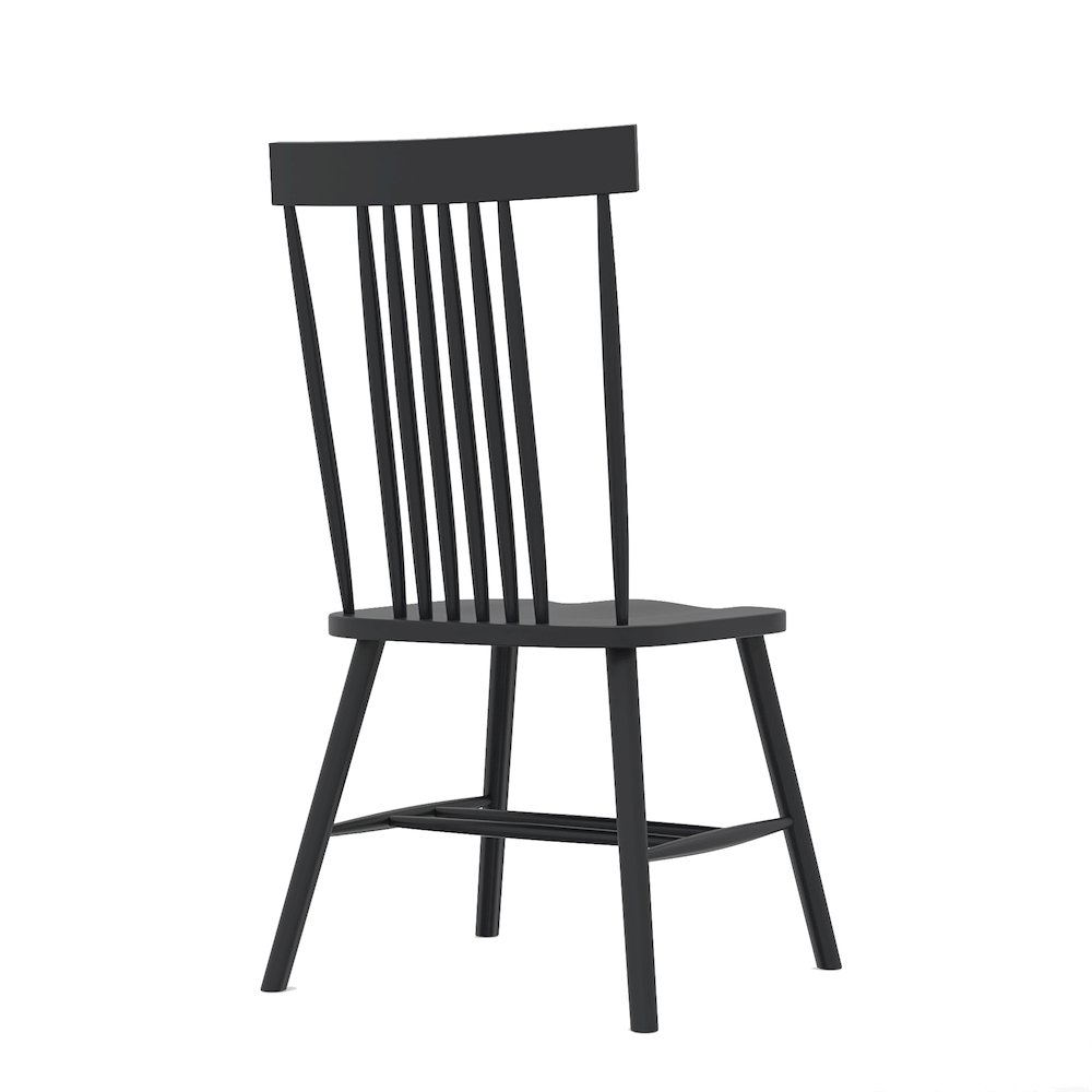 Black Eleanor side chair by Start2Finish featuring a sleek, modern design with a cushioned seat and backrest.