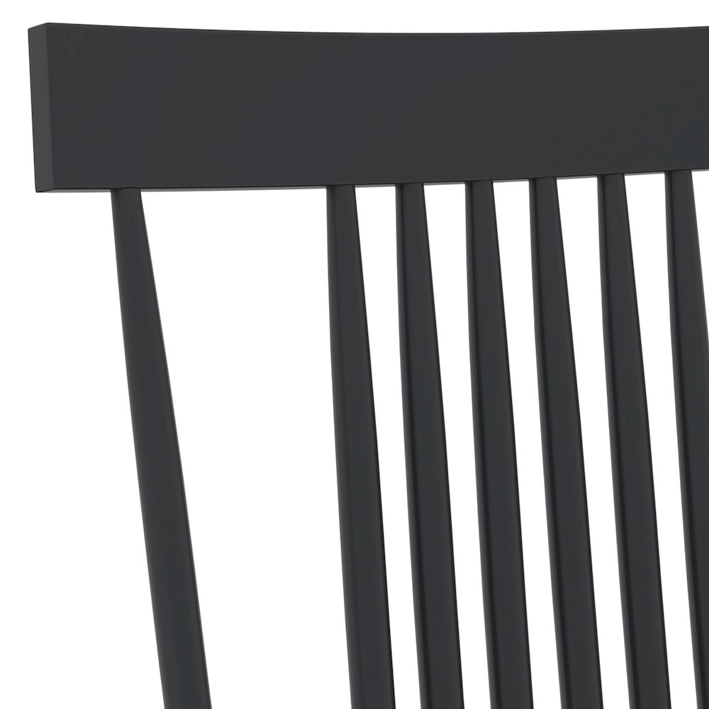 Black Eleanor Side Chair by Start2Finish with a modern design and sleek metal legs, ideal for dining or accent seating.
