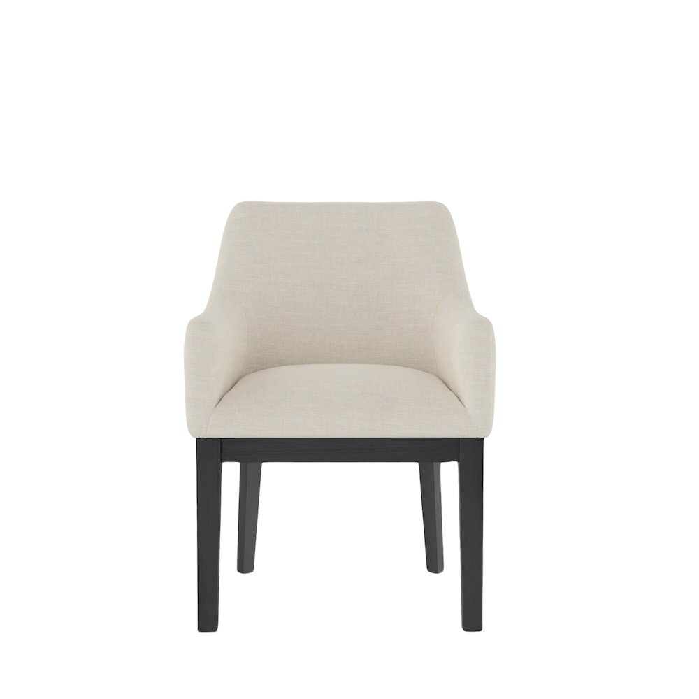 Pair of Reba Urban Side Chairs by Start2Finish featuring modern design with wooden legs and upholstered seats.