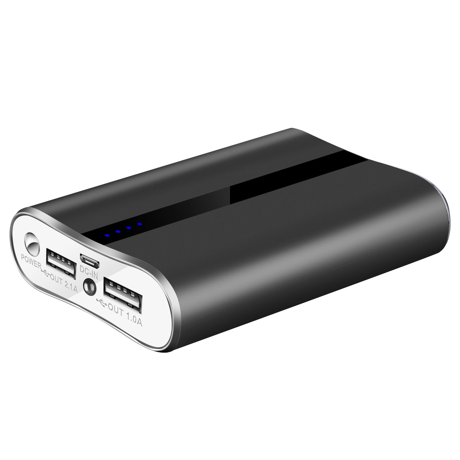 Pear Daisy 12000mAh portable charger with dual USB 3.1A output, compact power bank for charging devices on the go.