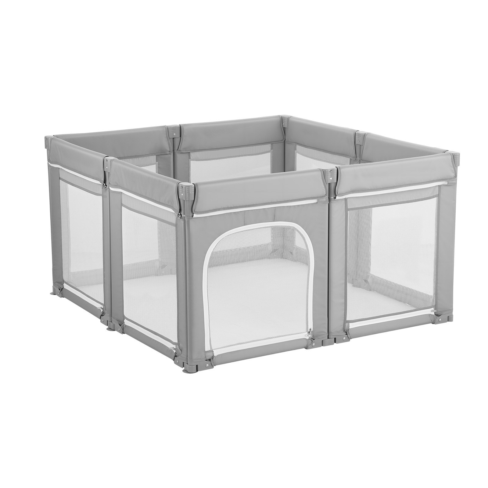 Start2Finish VEVOR baby playpen with foldable design, breathable mesh, zippered door, suitable for toddlers 6-24 months.