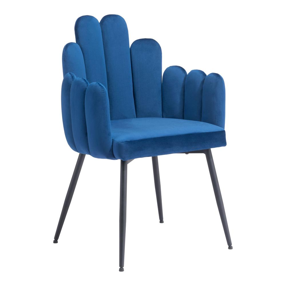 Pair of navy blue Noosa Dining Chairs by Start2Finish, featuring sleek modern design and comfortable cushioned seats