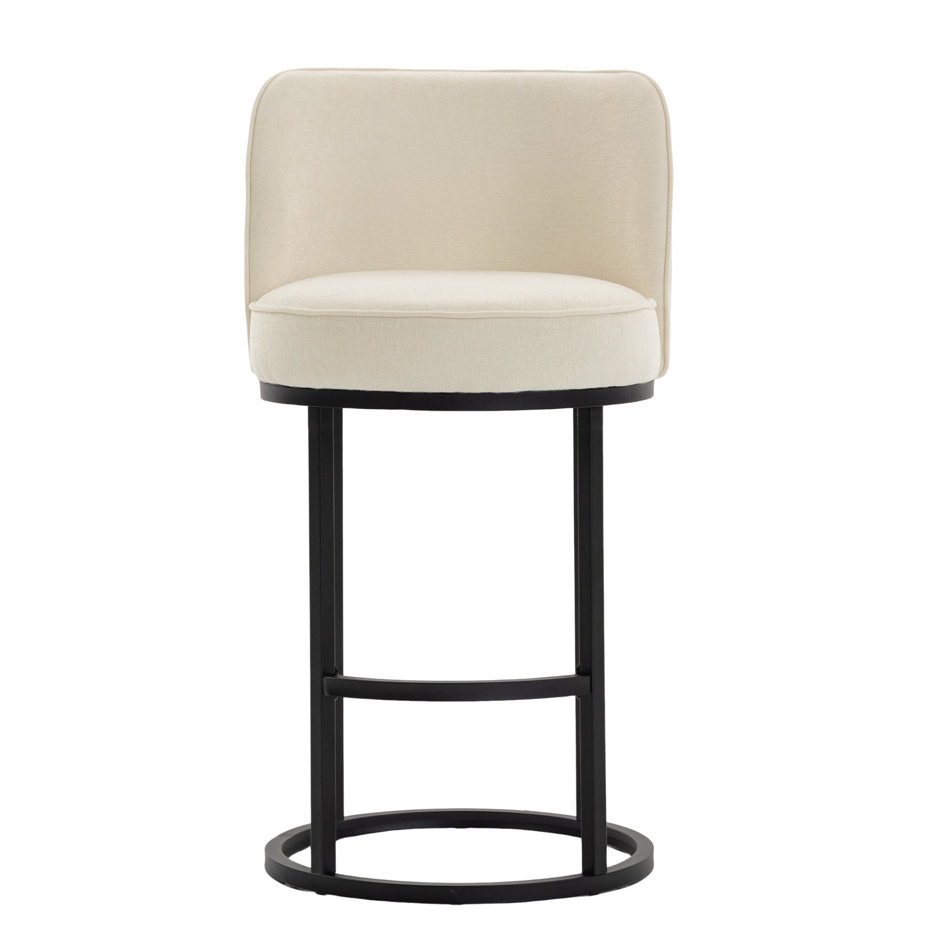 Modern barrel upholstered accent bar stools with backrests from Start2Finish, featuring plush cushioning and stylish design for home seating.