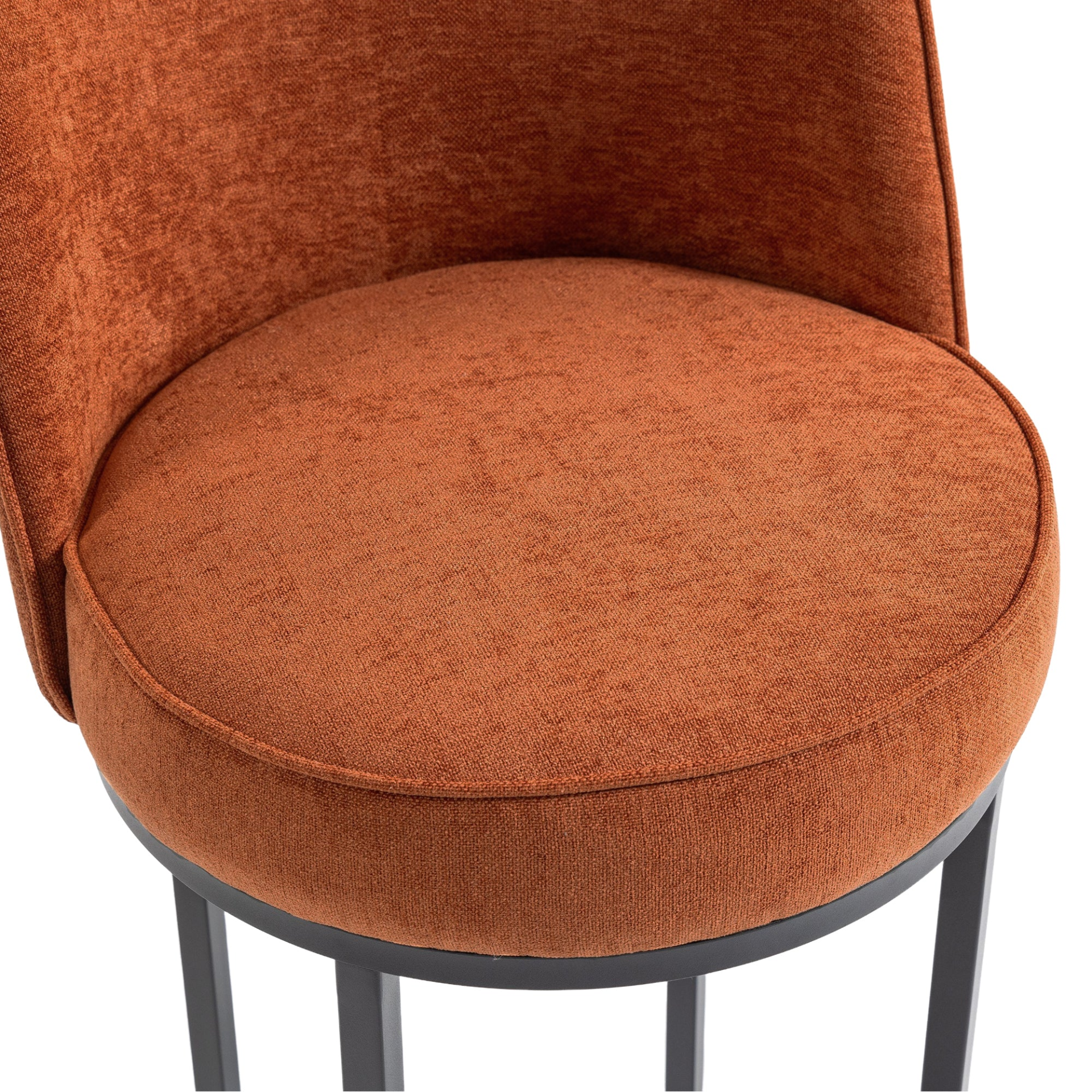 Modern barrel upholstered accent bar stools with backrest by Start2Finish, featuring plush fabric and stylish design for home seating.
