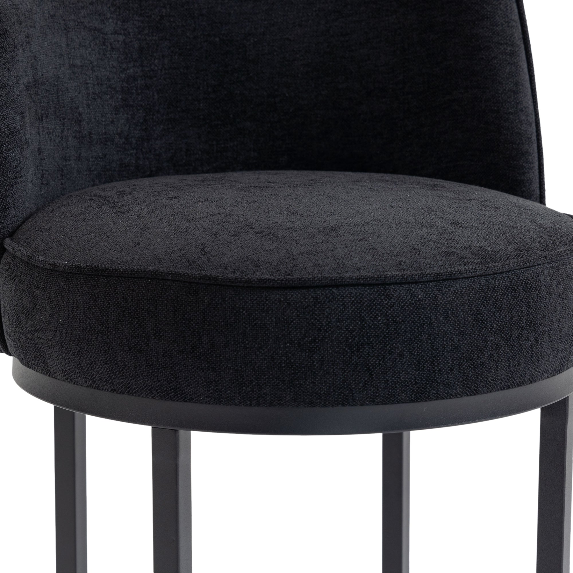 Start2Finish modern barrel upholstered accent bar stools with backrests, stylish home seating for contemporary interiors.