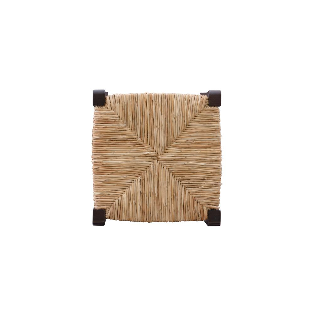 Set of two Gianna backless barstools by Start2Finish featuring walnut wood seats and sleek black metal legs.