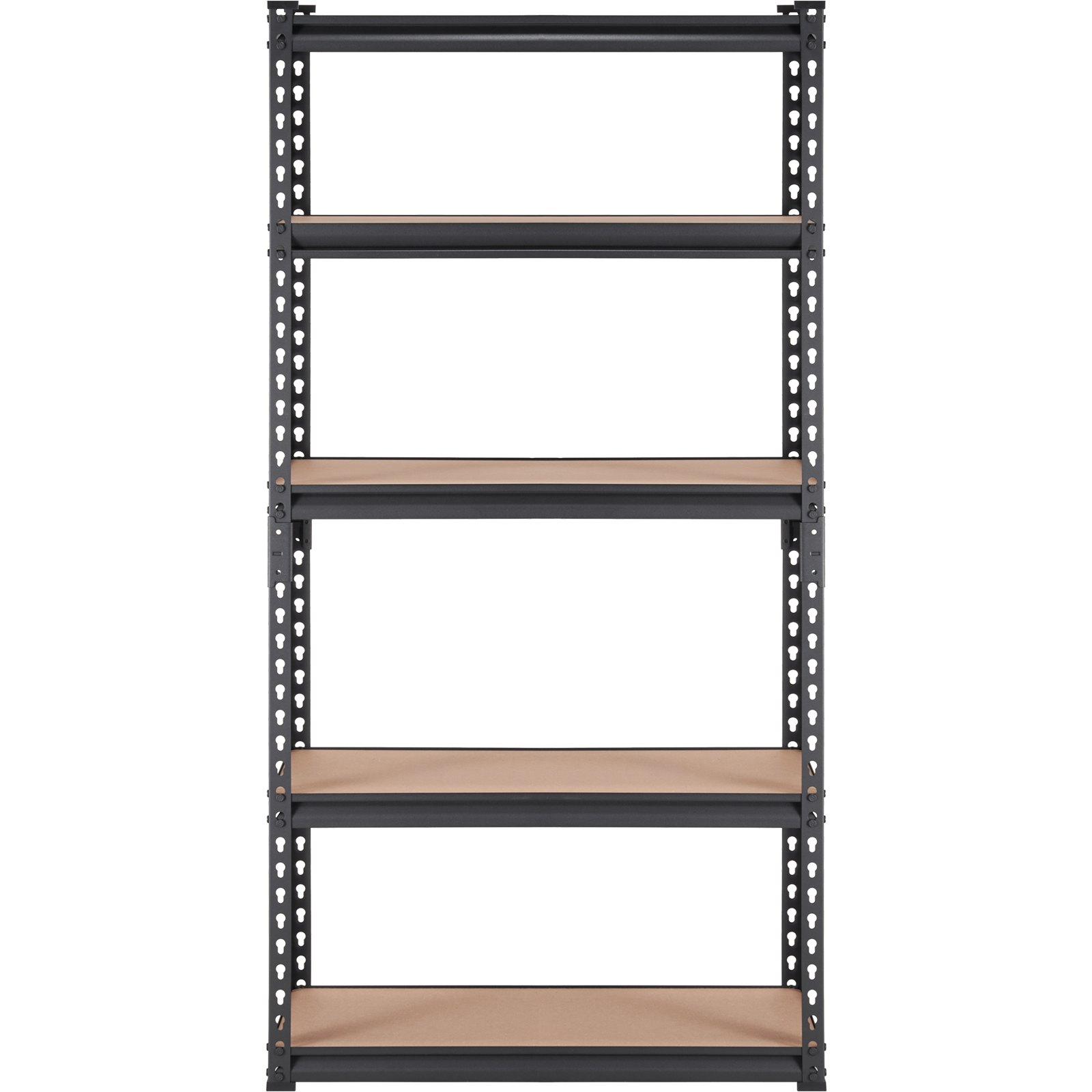 Start2Finish VEVOR 5-tier adjustable metal storage shelving unit, black heavy-duty garage and pantry organizer in 30" L x 12" W x 60" H