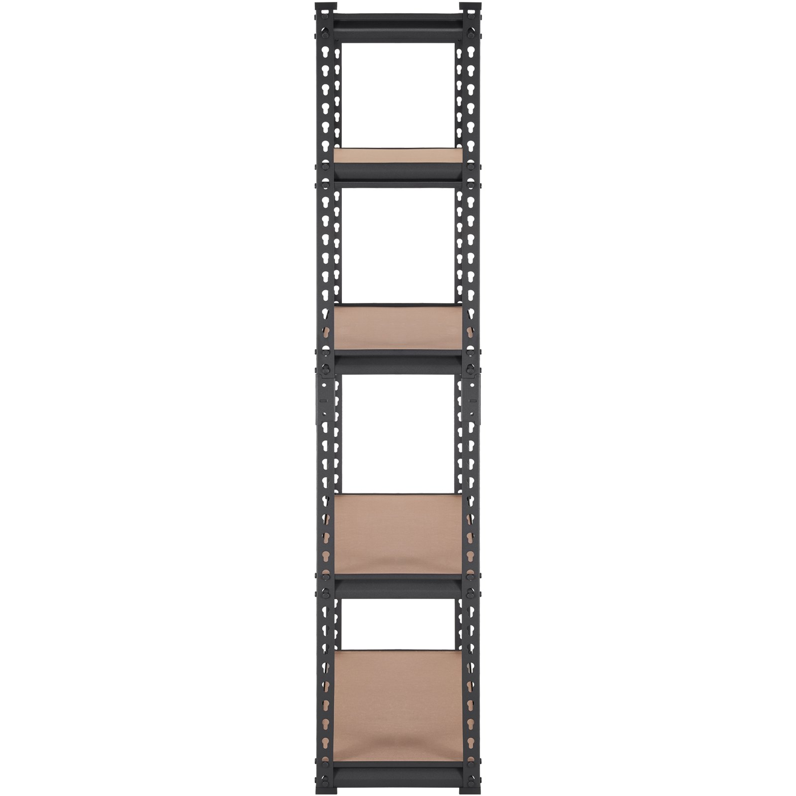 Start2Finish VEVOR 5-Tier adjustable heavy-duty metal shelving unit in black, 30" L x 12" W x 60" H for garage or pantry storage