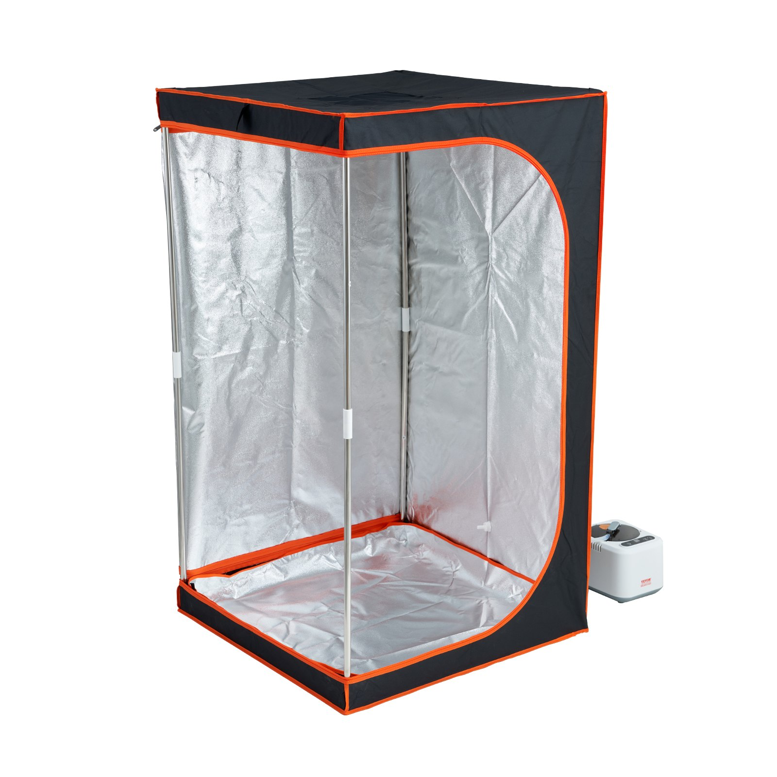 Start2Finish VEVOR portable steam sauna tent with floor mat, 1000W personal sauna blanket for home detox and heated body therapy.
