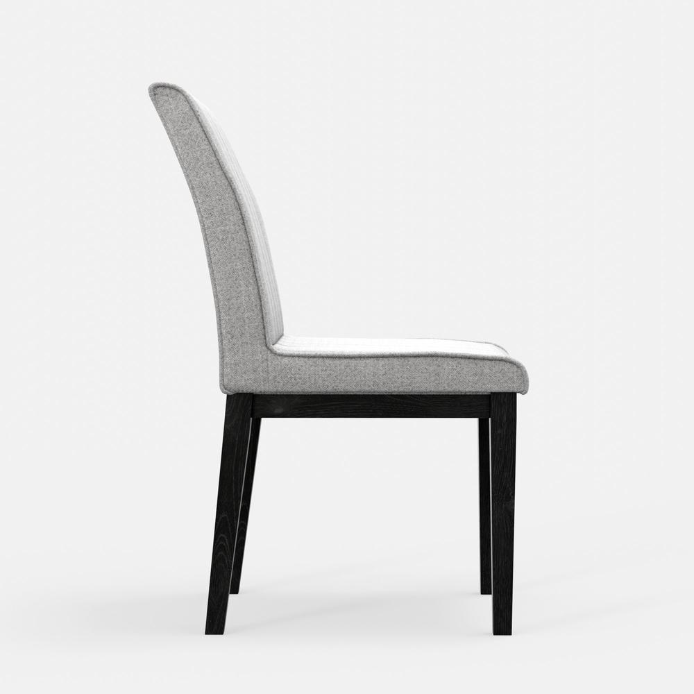Start2Finish Cove Side Chairs in vintage black, set of 2, featuring sleek wooden frames and comfortable upholstered seats.