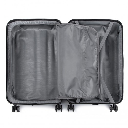Grey Kono 19-inch ABS lightweight hard shell cabin suitcase by Start2Finish, showing its compact, durable travel carry-on design.