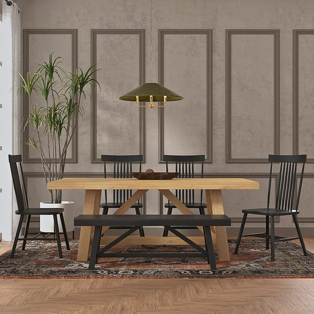 Black Eleanor Side Chair by Start2Finish with a sleek design and cushioned seat, perfect for modern dining or office spaces.