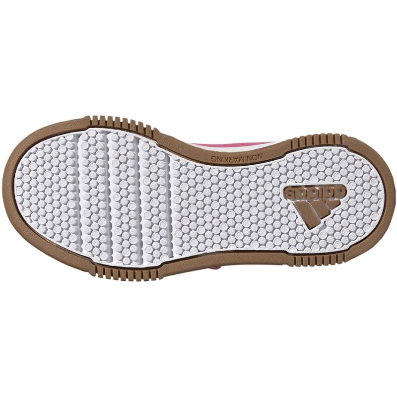 Start2Finish Adidas Tensaur Sport Jr training shoes with hook and loop straps, black and white athletic sneakers for kids