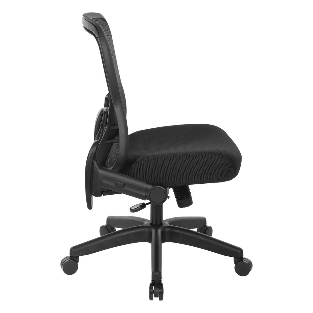 Start2Finish Deluxe R2 SpaceGrid Back Office Chair with ergonomic design and adjustable features, shown from the side.
