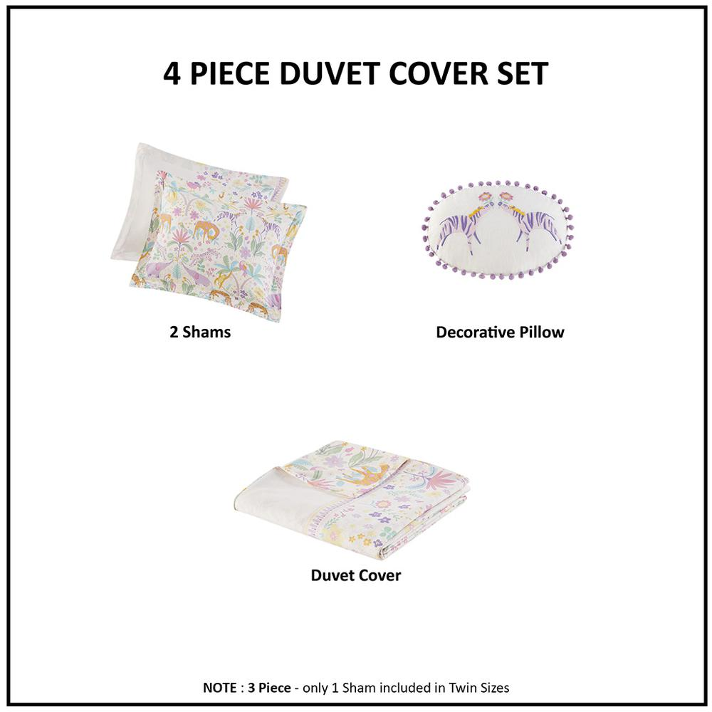 Reversible floral cotton duvet cover set with matching throw pillow, designed by Start2Finish, featuring vibrant flower patterns.