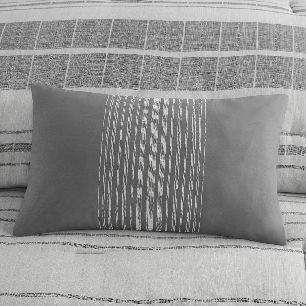 Start2Finish 4-piece stripe comforter set with matching throw pillow, featuring bold striped design for a cozy bedroom decor.