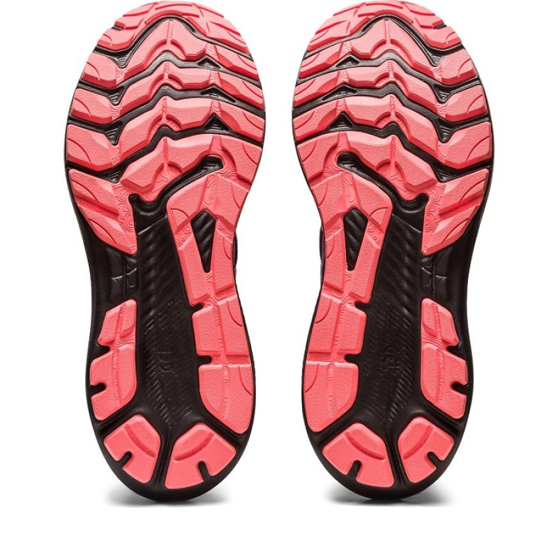 Asics GT 2000 11 GTX W running shoes in gray and black, featuring waterproof Gore-Tex material and supportive design