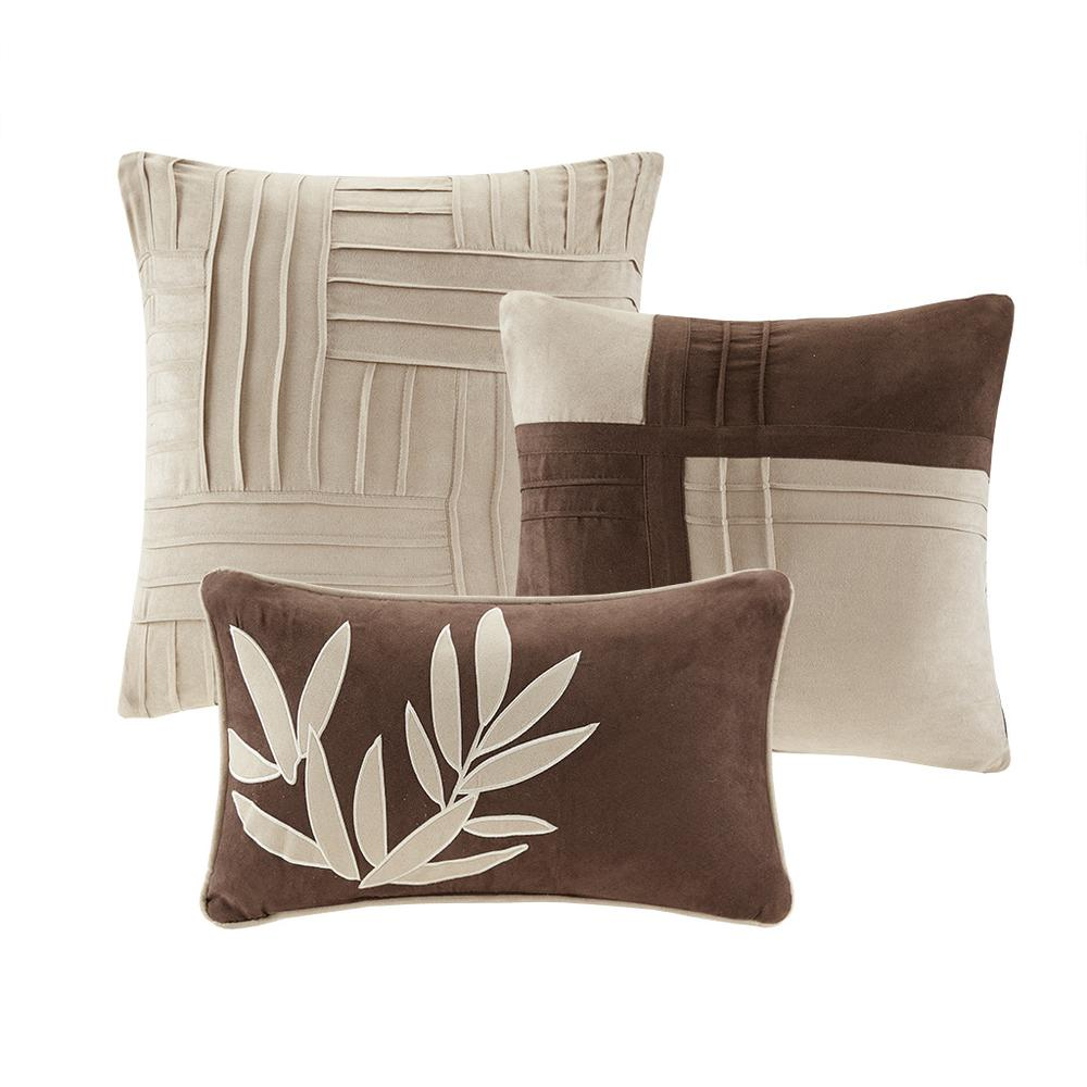 Start2Finish 7-piece comforter set with matching pillow shams and decorative pillows in a stylish, cozy bedding design.