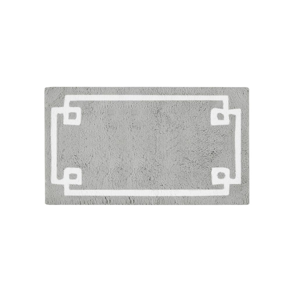 Start2Finish cotton tufted bath rug in 20x30 inches with a soft, textured surface and neutral color.