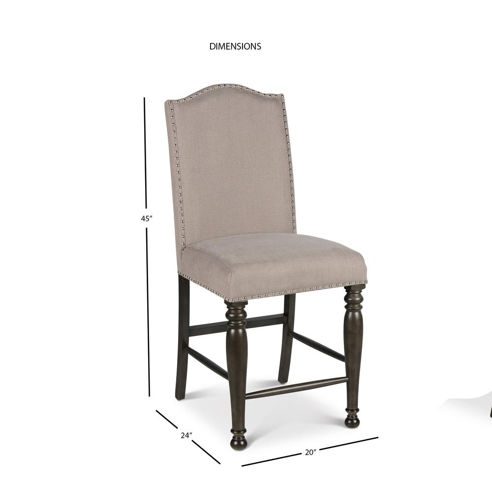 Caswell Counter Chair by Start2Finish featuring a sleek metal frame and cushioned seat, perfect for kitchen or bar areas