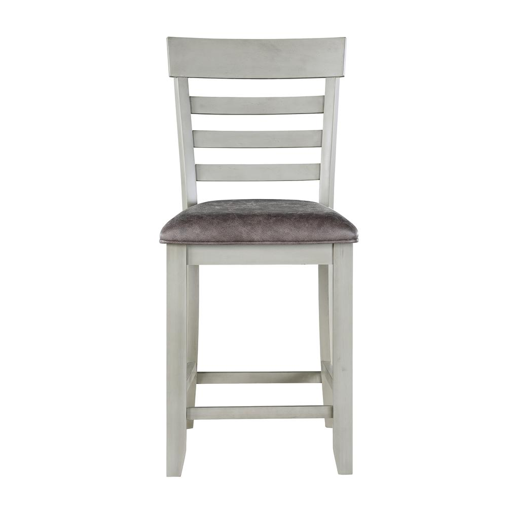 Gray Hyland Counter Chair by Start2Finish with a sleek, modern design and cushioned seat for comfortable seating.