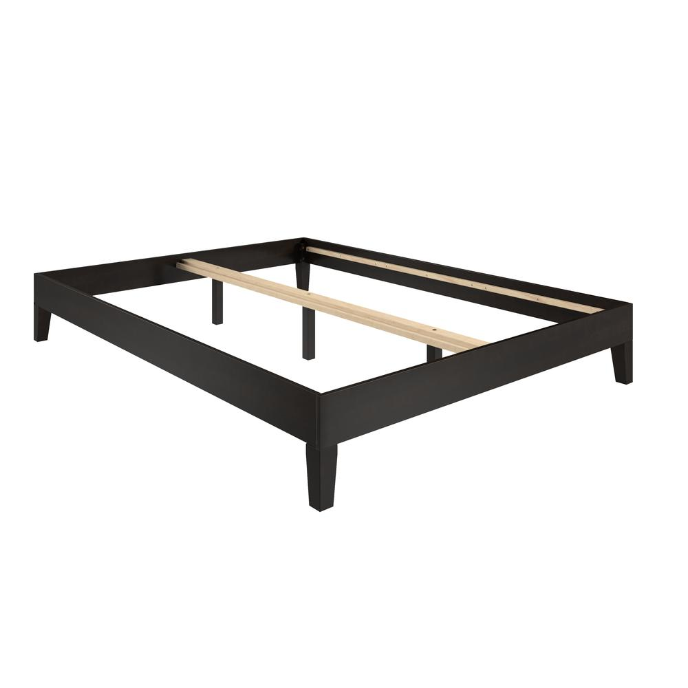 Start2Finish Nix solid wood queen platform bed in black with a sleek, modern design and sturdy construction.
