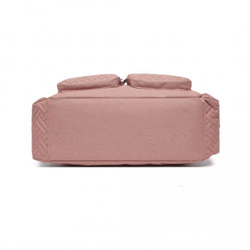 Start2Finish EQ2411 Kono diaper changing tote bag in pink with built-in changing mat, waterproof design, and thermal insulation features.