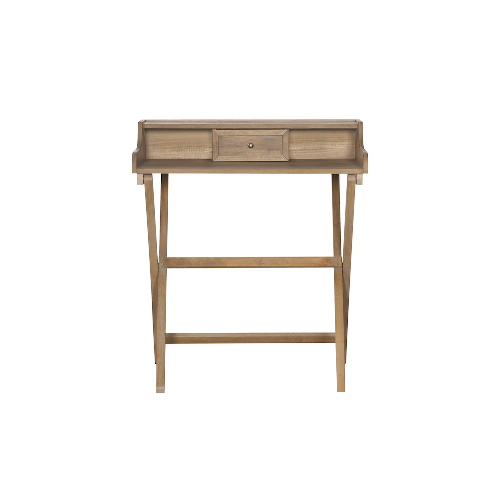 Rustic brown Coy folding desk by Start2Finish with a compact, foldable design and wooden surface, ideal for small spaces.