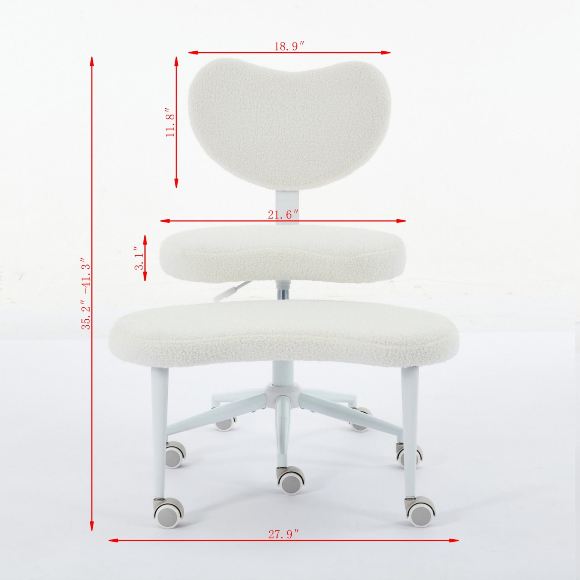 Black PU leather office chair with USB port, power access, and swivel function, ideal for home office or vanity desk.