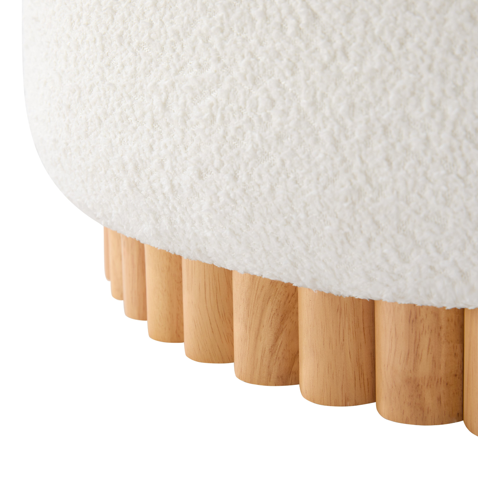 Wood and fabric upholstered ottoman with storage, ideal for living room and lounge spaces, by Start2Finish.