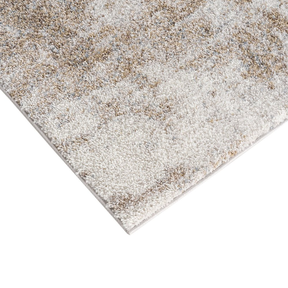 Start2Finish Cozy Shag Abstract Area Rug with plush texture and modern design, in soft neutral tones.