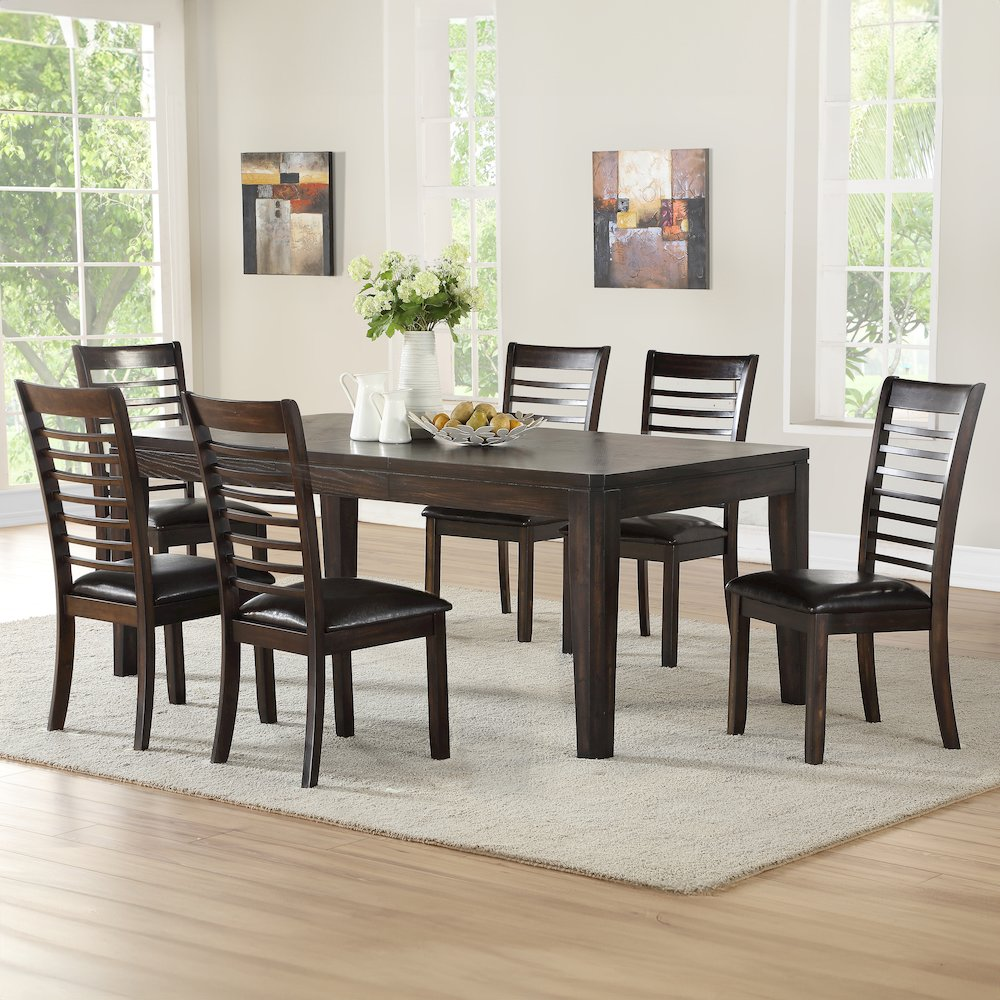 Start2Finish Ally Dining Table with wooden top and sleek metal legs, perfect for modern dining room decor.