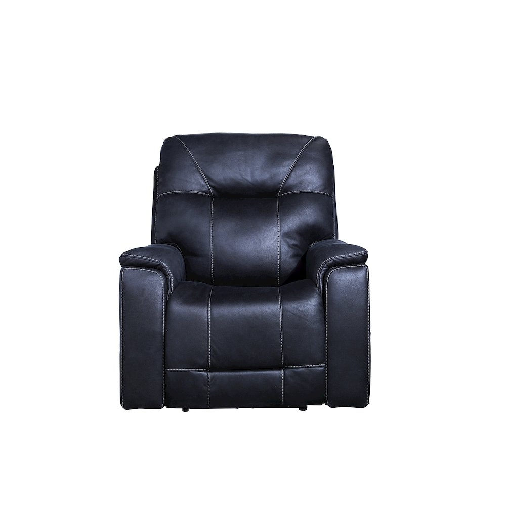 Start2Finish Lexington Power Media Recliner with plush gray upholstery and built-in cup holders, designed for comfort and convenience.