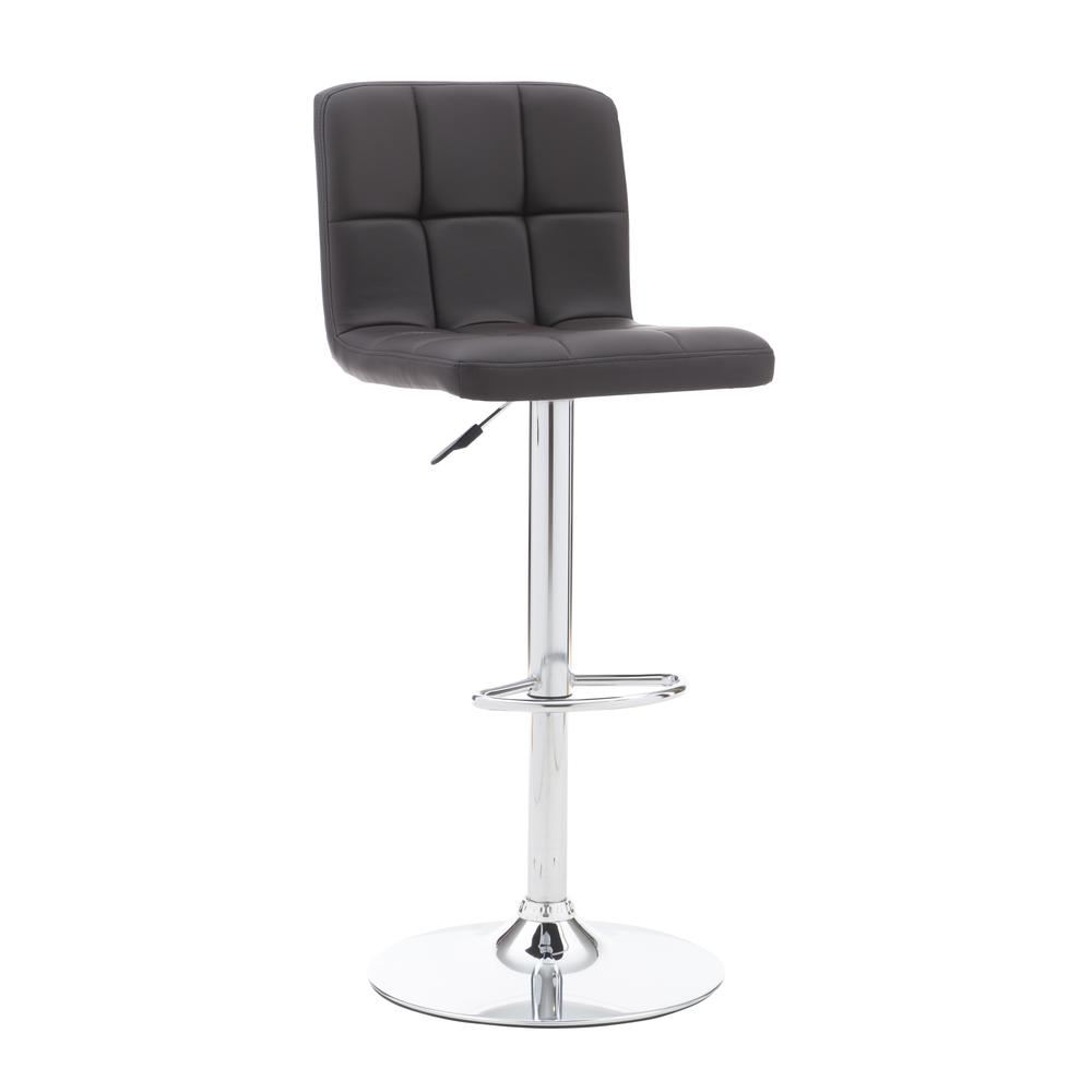 Start2Finish Clayton Barstool in chocolate with a modern design, featuring a cushioned seat and sleek metal legs.