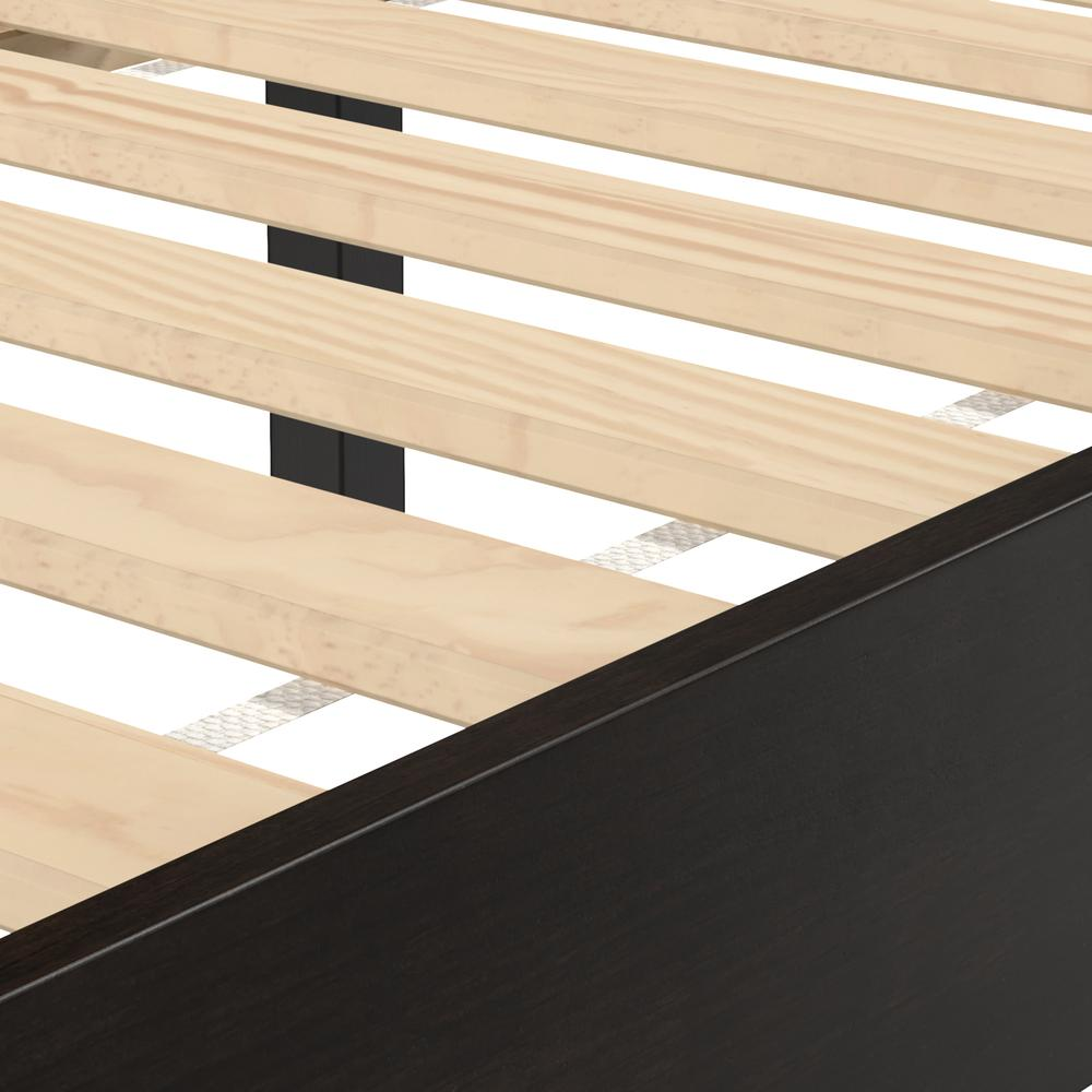 Start2Finish Nix solid wood full platform bed in black, featuring a sturdy frame and modern design for a contemporary bedroom.