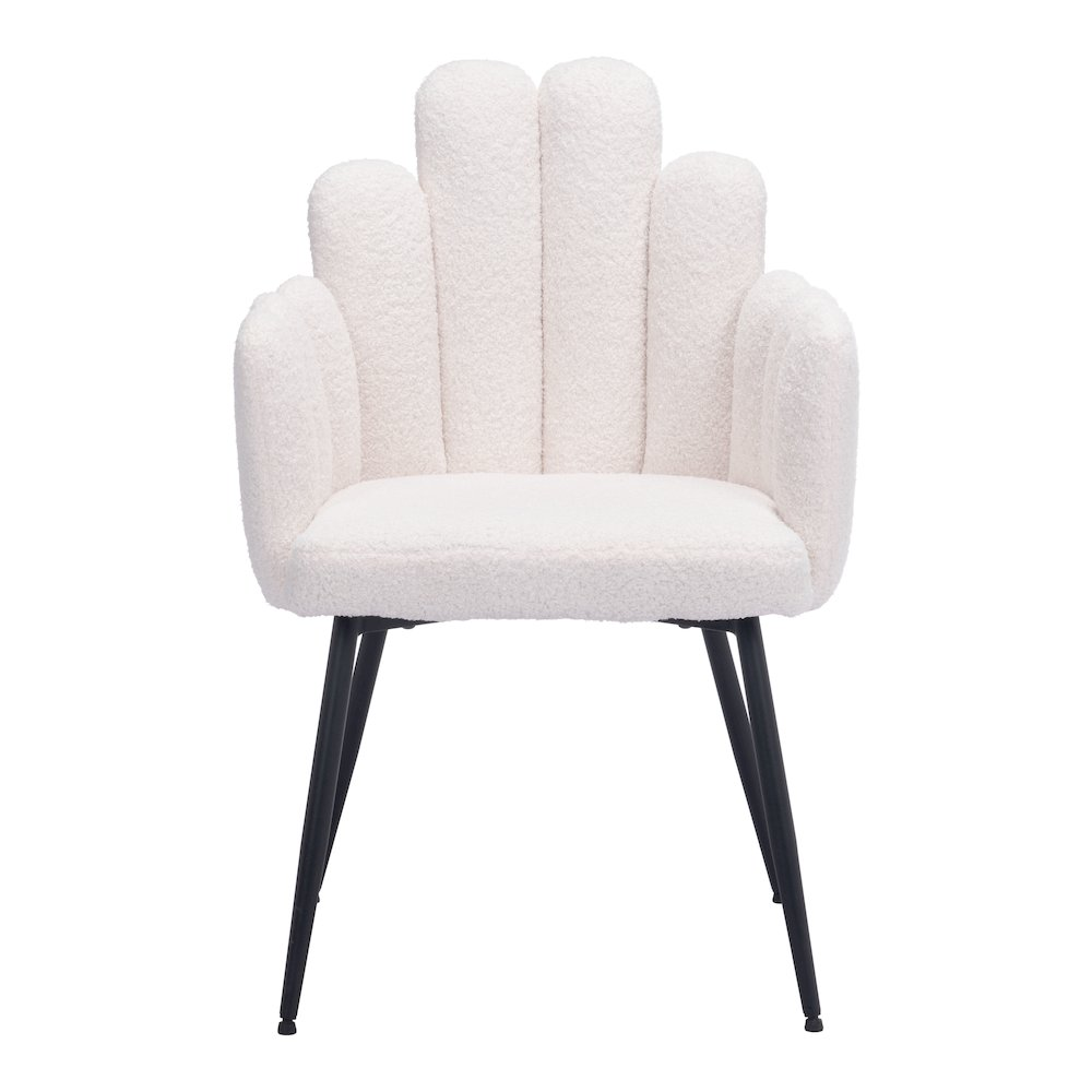 Set of two Ivory Noosa Dining Chairs by Start2Finish with cushioned seats and wooden legs, modern and comfortable for dining rooms.