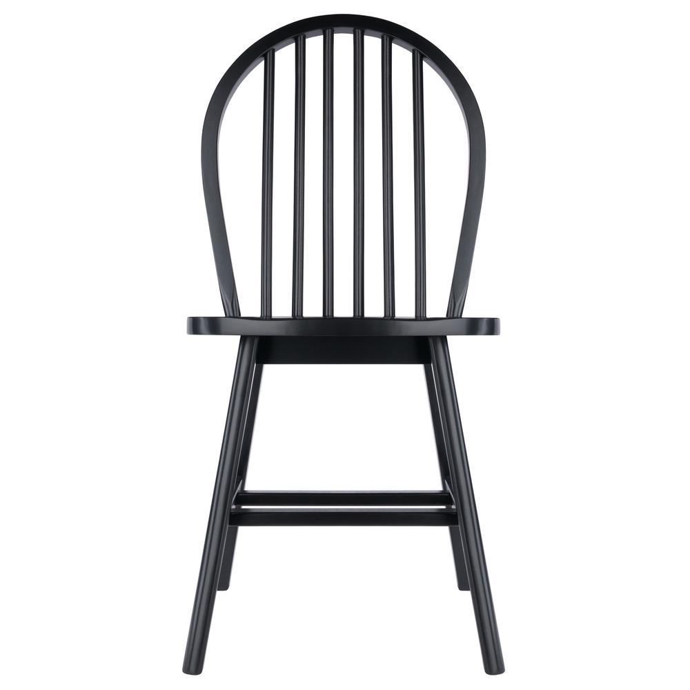 Black Windsor 2-piece chair set by Start2Finish, featuring classic wooden chairs with curved backs and comfortable seats.