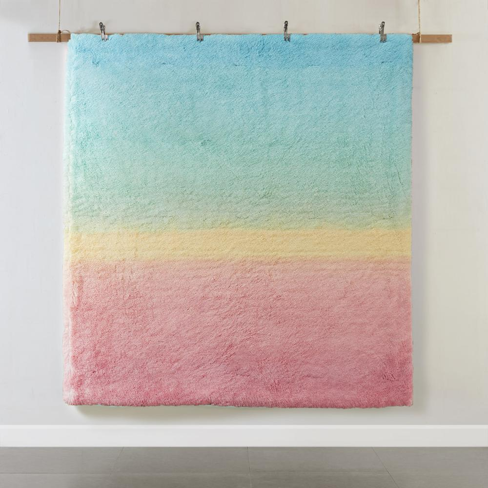 Start2Finish ombre shaggy faux fur comforter set with soft, plush fabric in gradient shades, perfect for cozy bedroom decor.