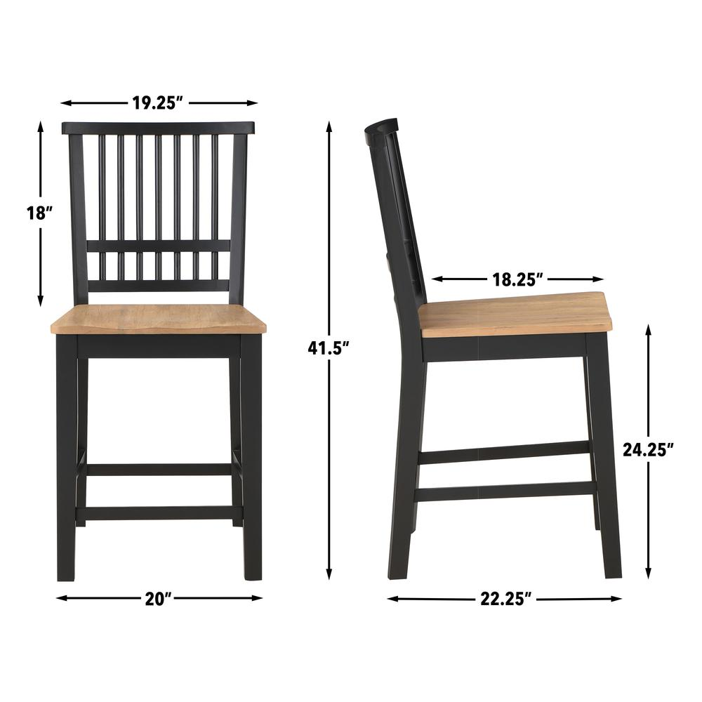 Magnolia counter chair by Start2Finish with a wooden seat and metal frame, modern design for kitchen or bar counter seating.