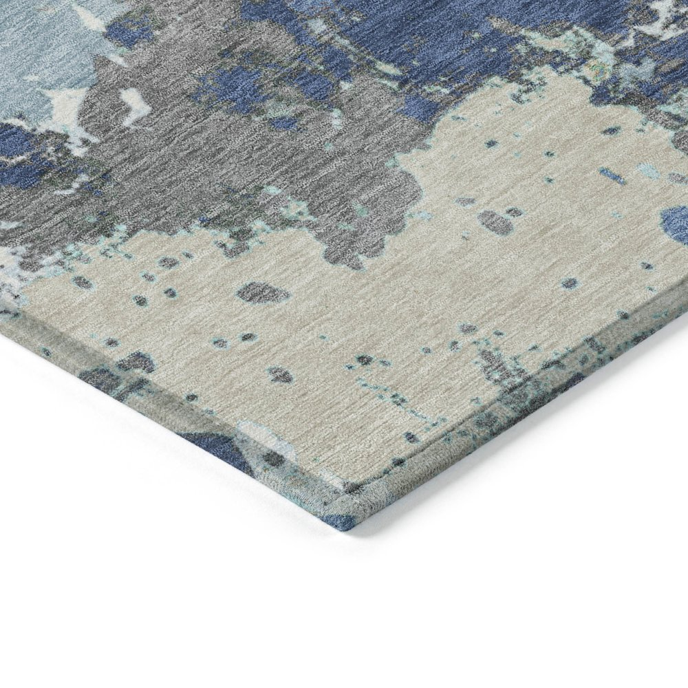 Start2Finish washable indoor/outdoor Chantille ACN2217 denim rug, 8&