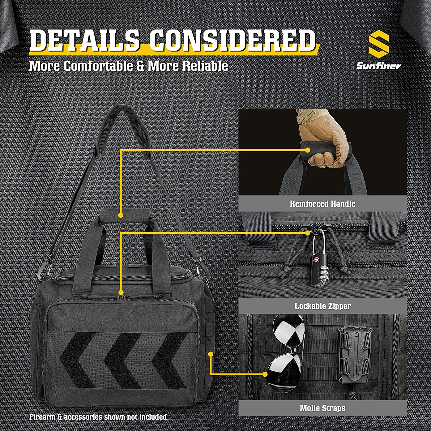 Amethyst Osage Sunfiner multi-function tactical range bag with magazine gear compartments, durable outdoor sports & outdoors accessory