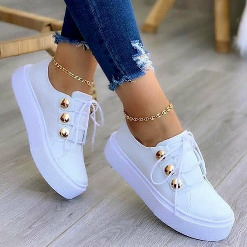 Red Iphigenia light breathable casual female flat shoes in rose gold, white, gold, and black, showcasing stylish and comfortable footwear.