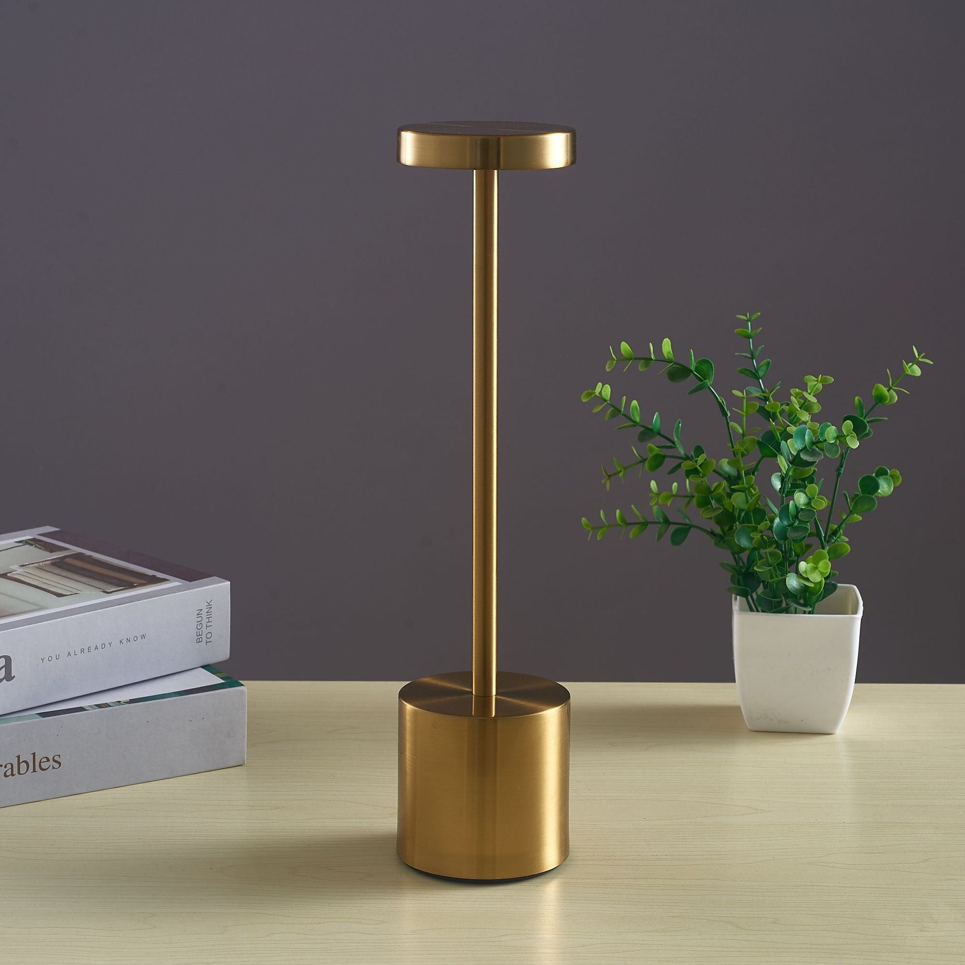 Maroon Asteria Nordic I-shaped bedroom LED touch bar lamp providing modern lighting with sleek design and touch control.