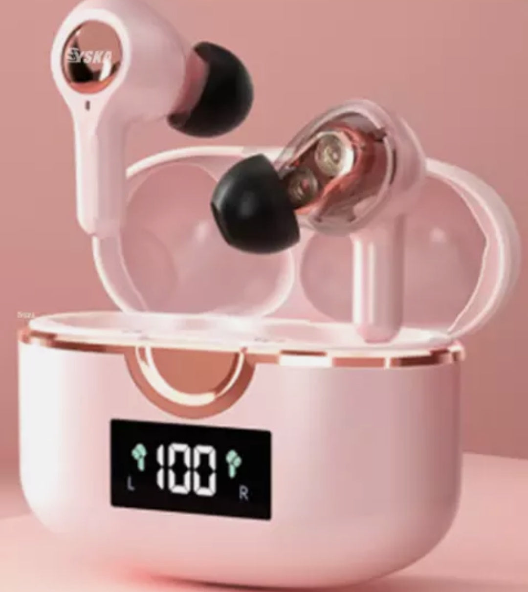 Yellow Pandora Ninja Dragon Power Bass Touch Bluetooth 5.0 T22PRO earbuds with touch controls and in-ear design for mobile and laptop use.