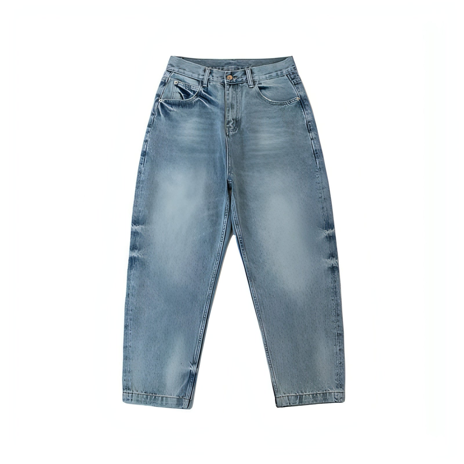 Carmine Juneberry UrbanFade™ Retro Distressed Washed Jeans, showing front view with faded, ripped denim, casual style pants.