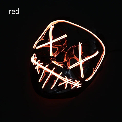 Halloween LED pet mask by White Eucalyptus featuring a spooky design with glowing lights for pets.