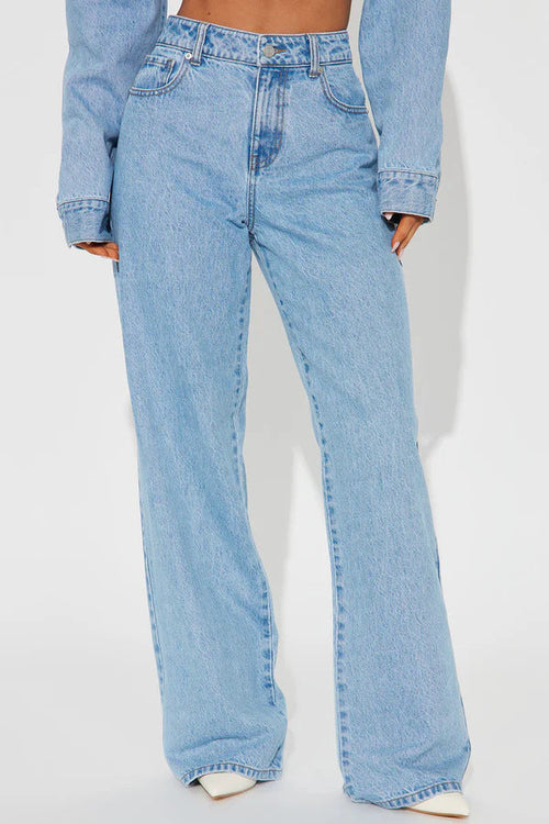 Carmine Juneberry straight fit denim jeans in 25 edition, showing front view with classic blue denim and stitching details.