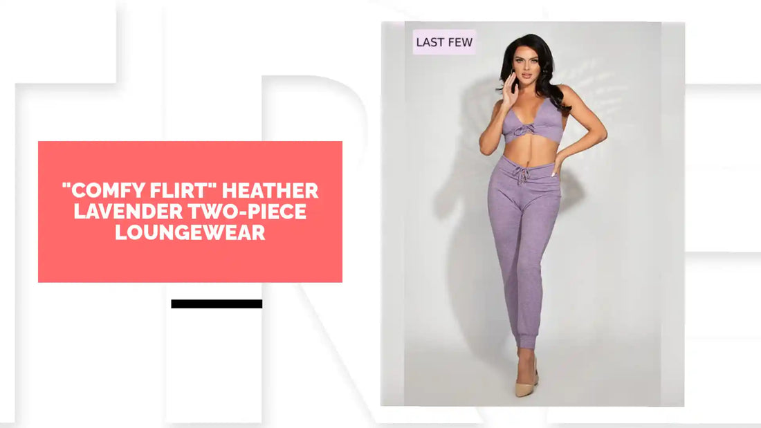 "COMFY FLIRT" Heather Lavender Two-Piece Loungewear by@Outfy