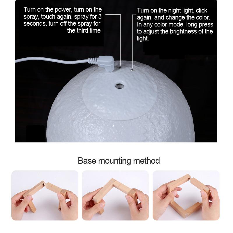 KBAYBO 880ML USB Air Humidifier Ultrasonic Humidifiers Portable Air