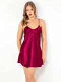 Thin Strap Satin Nightgown for a special night
